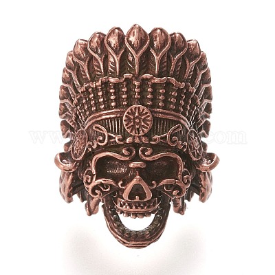 Ретро латунные бусины KK-L006-001R-1