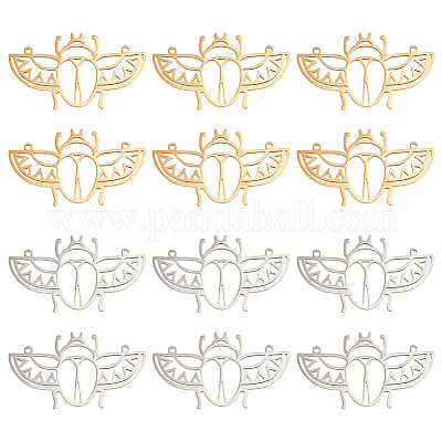 12 шт. подвески из нержавеющей стали 201 двух цветов STAS-DC0012-20-1