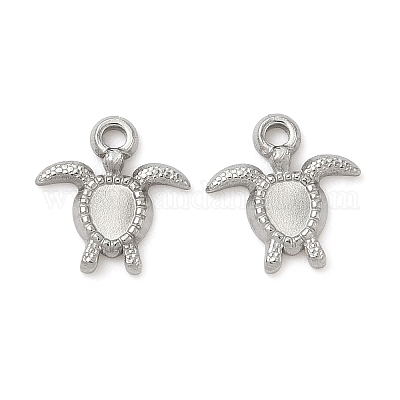 Оправы для подвесок из нержавеющей стали 304 в виде кабошонов STAS-K267-17P-1