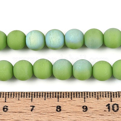 Нити из матовых непрозрачных стеклянных бусин&nbsp;LS-GLAA-T032-P8mm-MBB06-1