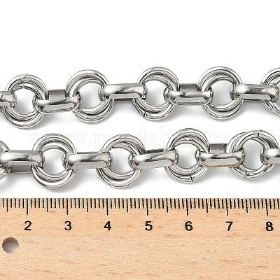 Ожерелья из двух звеньев цепи из нержавеющей стали 304 NJEW-S453-02G-A-1