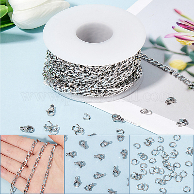 Цепи Figaro из нержавеющей стали 304 FIND-SC0012-50B-P-1