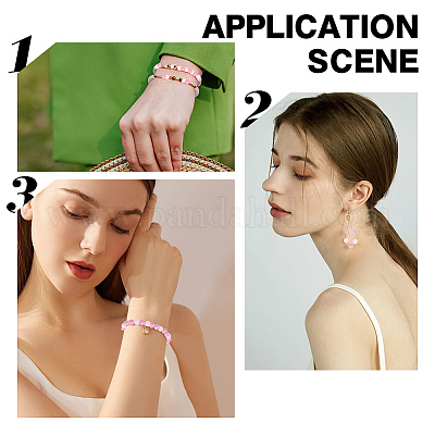 2 нитка натуральный розовый кварц бусины нити G-HY0001-95-1