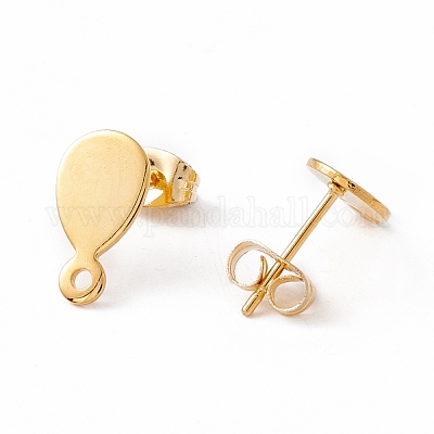 201 фурнитура для сережек-гвоздиков из нержавеющей стали EJEW-A071-18G-1