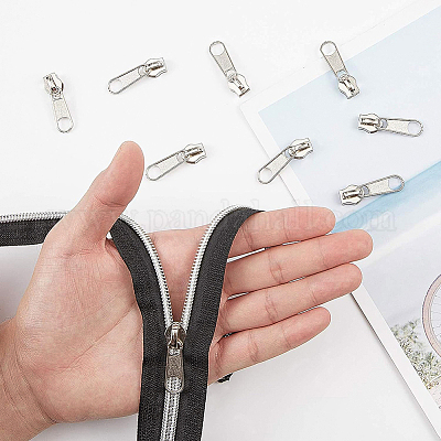 Нейлоновая закрытая молния и бегунки из цинкового сплава DIY-BC0011-65-1