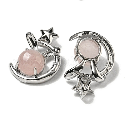 Природного розового кварца подвески G-M434-01P-25-1