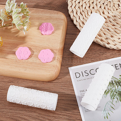 Пластиковая ручка глиняная текстура валики AJEW-WH0248-351-1