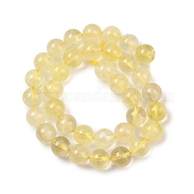 Естественный лимонный кварц нитей бисера G-P596-10mm-01-1