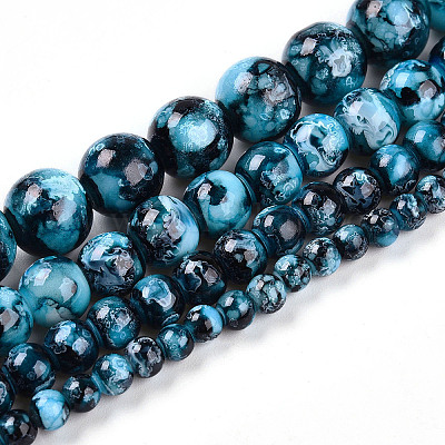 Выпечка окрашенные стеклянные бусины пряди X1-DGLA-N003-6mm-A08-1