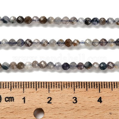 Природные иолит нитей бисера G-RM2025-22-3mm-1