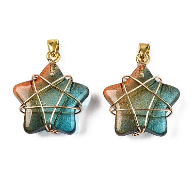 Подвески lampwork GLAA-T023-06I-1