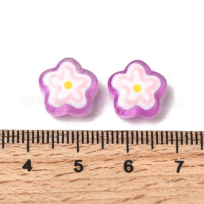 Стеклянные эмалевые бусины ручной работы GLAA-K070-03F-1