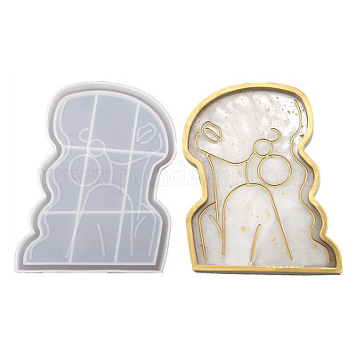 Diy женский портретный поднос для посуды силиконовые Молды DIY-P070-B01-1