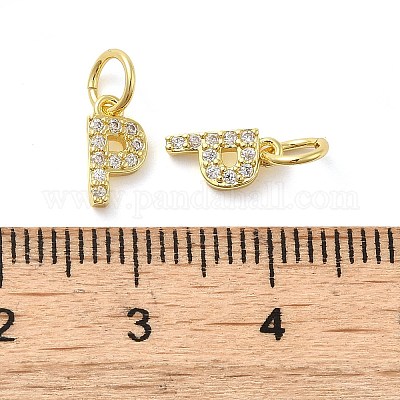 Латунные микро проложить кубического циркония подвески KK-M273-02G-P-1