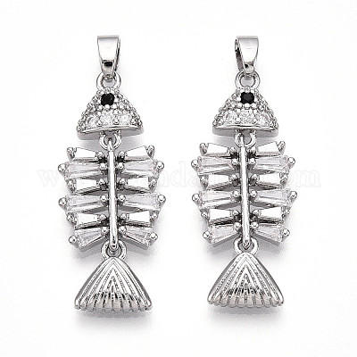 Латунные микро проложить кубического циркония подвески KK-N257-07P-1