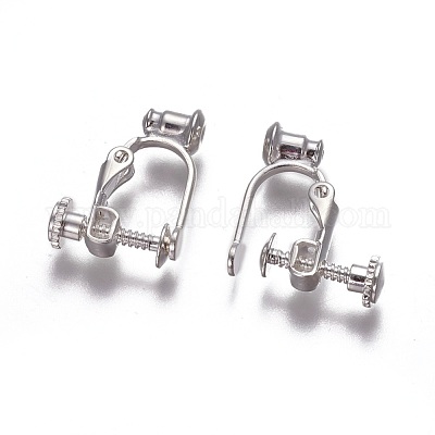 Латунный винт клипсы серьги выводы KK-F785-04S-1