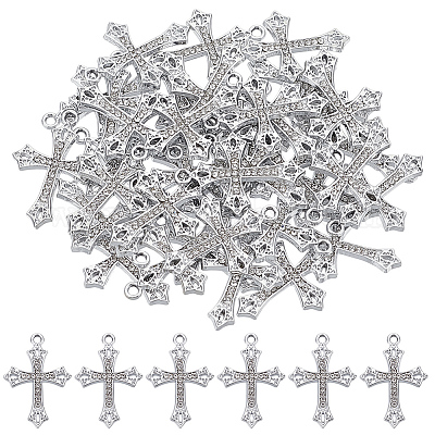 Подвески со стразами из сплава ALRI-ME0001-02-1