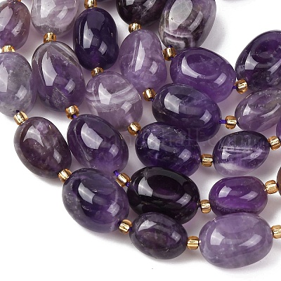 Natürlichen Amethyst Perlen Stränge&nbsp;G-G453-D04-01-1