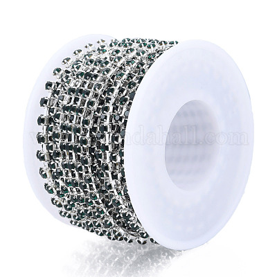 Серебряные латунные цепочки со стразами из латуни CHC-N020-12B-02-1