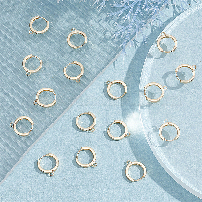 8 пара латунных сережек-колец KK-AR0002-74-1