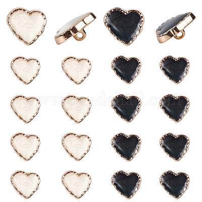 20 шт. 2-х цветные металлические кнопки с эмалевым сплавом FIND-GF0008-18-1