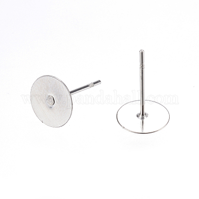 Фурнитура для сережек-гвоздиков из нержавеющей стали марки 304 A-STAS-D448-088P-8mm-1