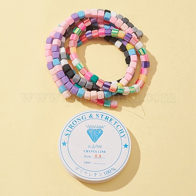 3 нить 3 стилейные бусины из полимерной глины ручной работы CLAY-FS0001-17-1