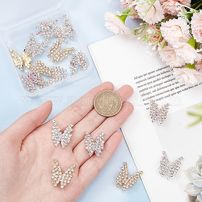 15 шт. 3-цветные пуговицы из цинкового сплава с 1 отверстиями и стразами FIND-GO0001-08-1