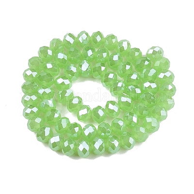 Стеклянные бусины с гальваническим покрытием  EGLA-A044-J8mm-A08-1