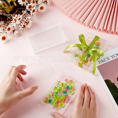Boîtes de rangement en acrylique transparent rectangle&nbsp;CON-WH0092-50-1