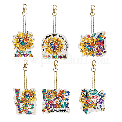 Наборы украшений для подвесных украшений с алмазной росписью «сделай сам» THXG-PW0001-016-1