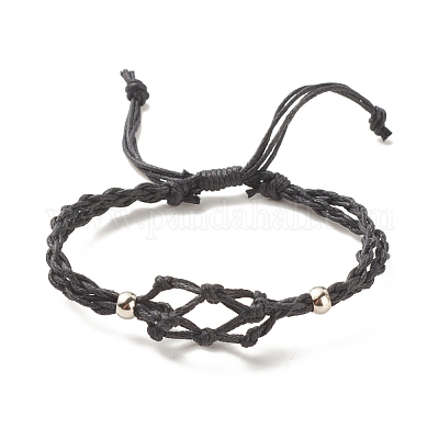 Ccb пластиковый браслет с плетеным шнуром BJEW-JB08118-02-1