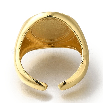 Обшивка стойки круглая с открытыми манжетами из нержавеющей латуни RJEW-S411-11G-02-1