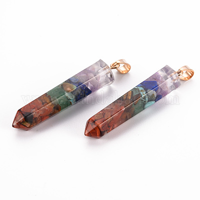 Подвески из натуральных и синтетических смешанных драгоценных камней G-T122-47-1