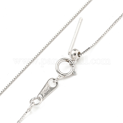 Колье-цепочка из стерлингового серебра с родиевым покрытием 925 шт. NJEW-C052-03P-1