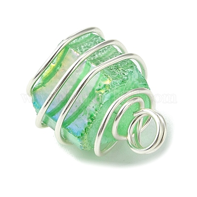 5 шт. подвески из натурального кварца с гальваническим покрытием PALLOY-JF03148-1