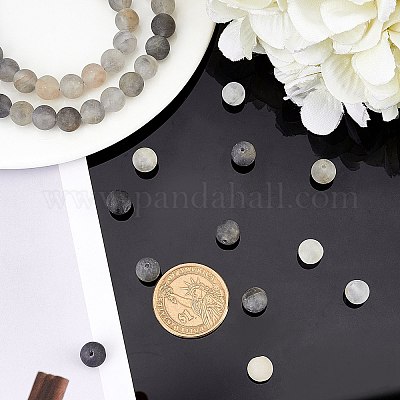 Матовые природный кварц облачно круглые бусины пряди G-AR0002-66-1