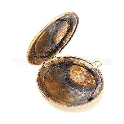 Подвески латуни медальон KK-P342-01C-G-1