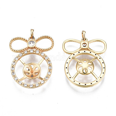 Латунная микропаве из прозрачного кубического циркония KK-S356-330-NF-1