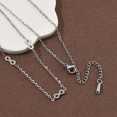 Ожерелья из нержавеющей стали 304 для женщин и мужчин NJEW-K292-01H-P-1