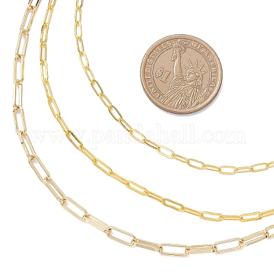 Латунная цепочка-скрепка NJEW-JN05507-1