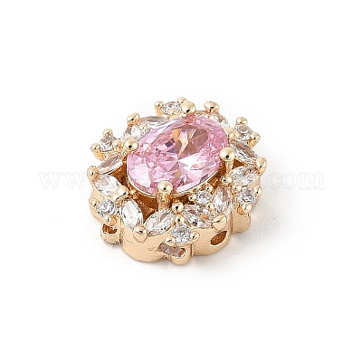 Латунные микро проложить кубического циркония бусы KK-K297-29G-1