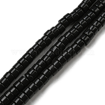 Natürlichen schwarzen Steinperlen Stränge&nbsp;G-F631-A14-01-1