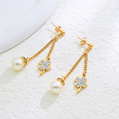 Клевер из нержавеющей стали с круглыми подвесками-серьгами LR7159-1