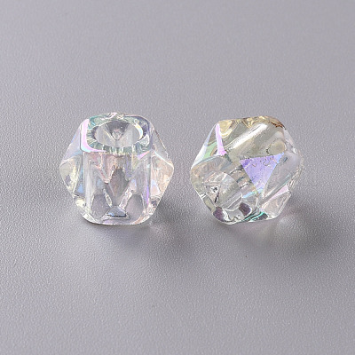 Прозрачного акрилового Европейский бисером TACR-S156-007-1