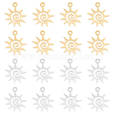 20 шт. подвески из нержавеющей стали 201 двух цветов STAS-UN0051-30-1