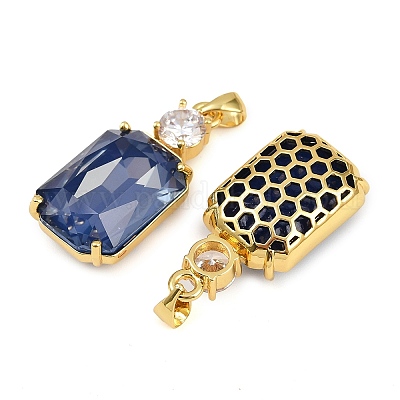 Латунные микро проложить кубического циркония подвески KK-B150-30G-02-1