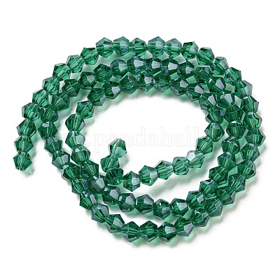 Прозрачные стеклянные бусины гальваническим пряди EGLA-A039-T2mm-A10-1