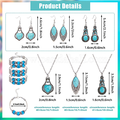 Комплект украшений из богемского стекла и пластиковых бусин SJEW-FI0001-29-1