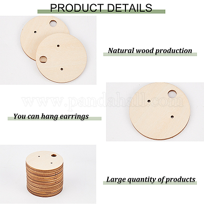 Shop Wood Earring Display Card with Hanging Hole for Jewelry